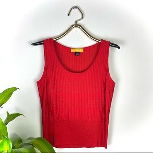 St. John Ribbed Knit Tank Top